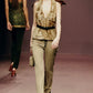 Prada Persian Lamb Buckle Belted Backless Waistcoat Harnais FW 1999 - S