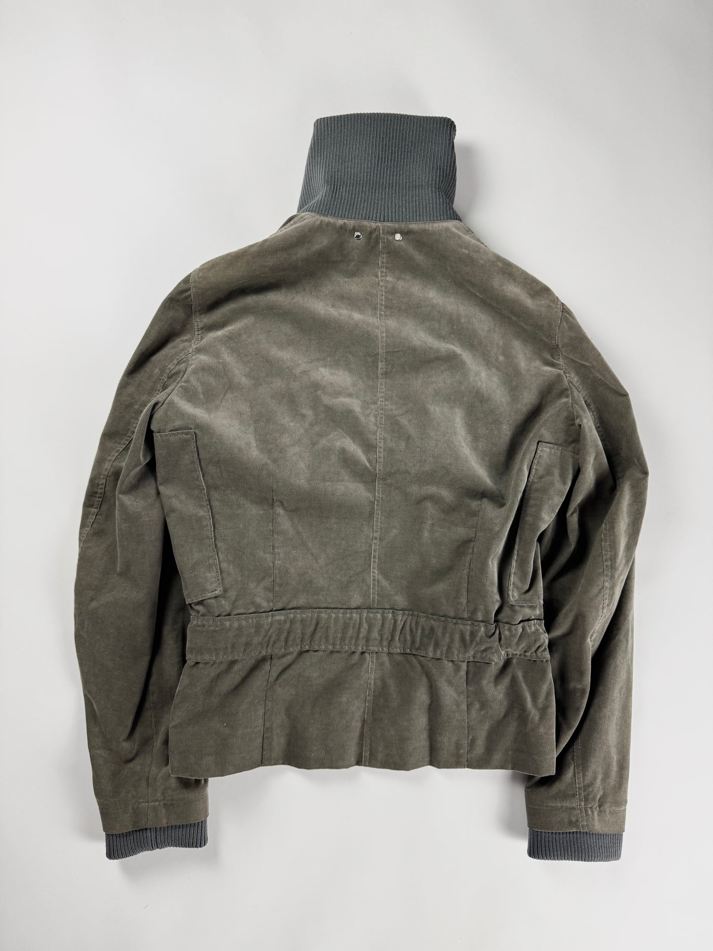 Louis Vuitton Kaki Military Corduroy Turtleneck Jacket FW 2008 - M