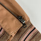 Prada Milano Soft Leather Pink Stripped Knit Rib Bomber Jacket 2010s - XS