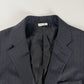Comme des Garçons Homme Plus Dark Grey Pinstripe Peak Lapel Extended Double Button Cuff Wool Blazer Jacket FW 2019 - S