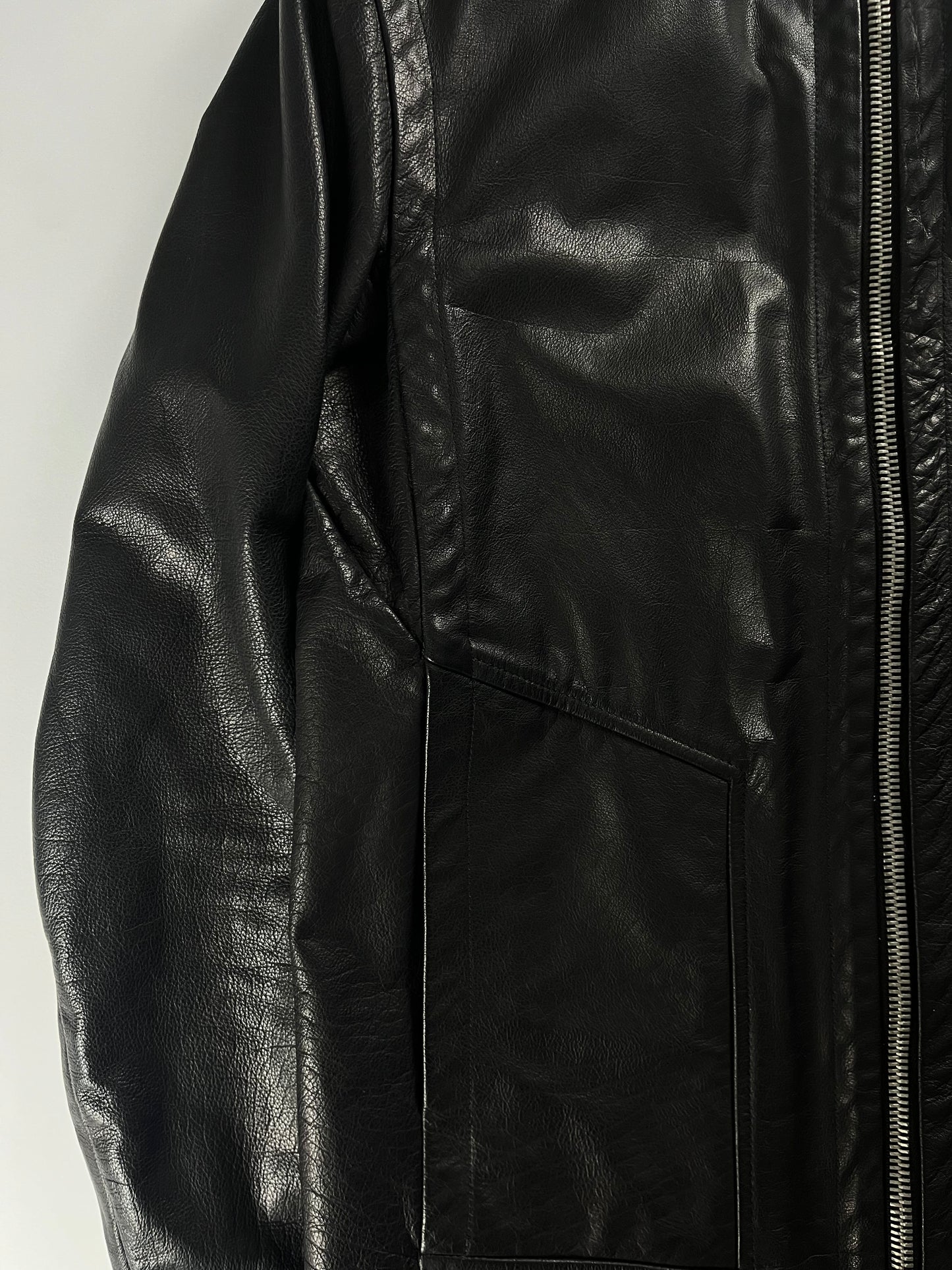 Rick Owens New Intarsia Sample Lamb Leather Jacket FW 2014 - M