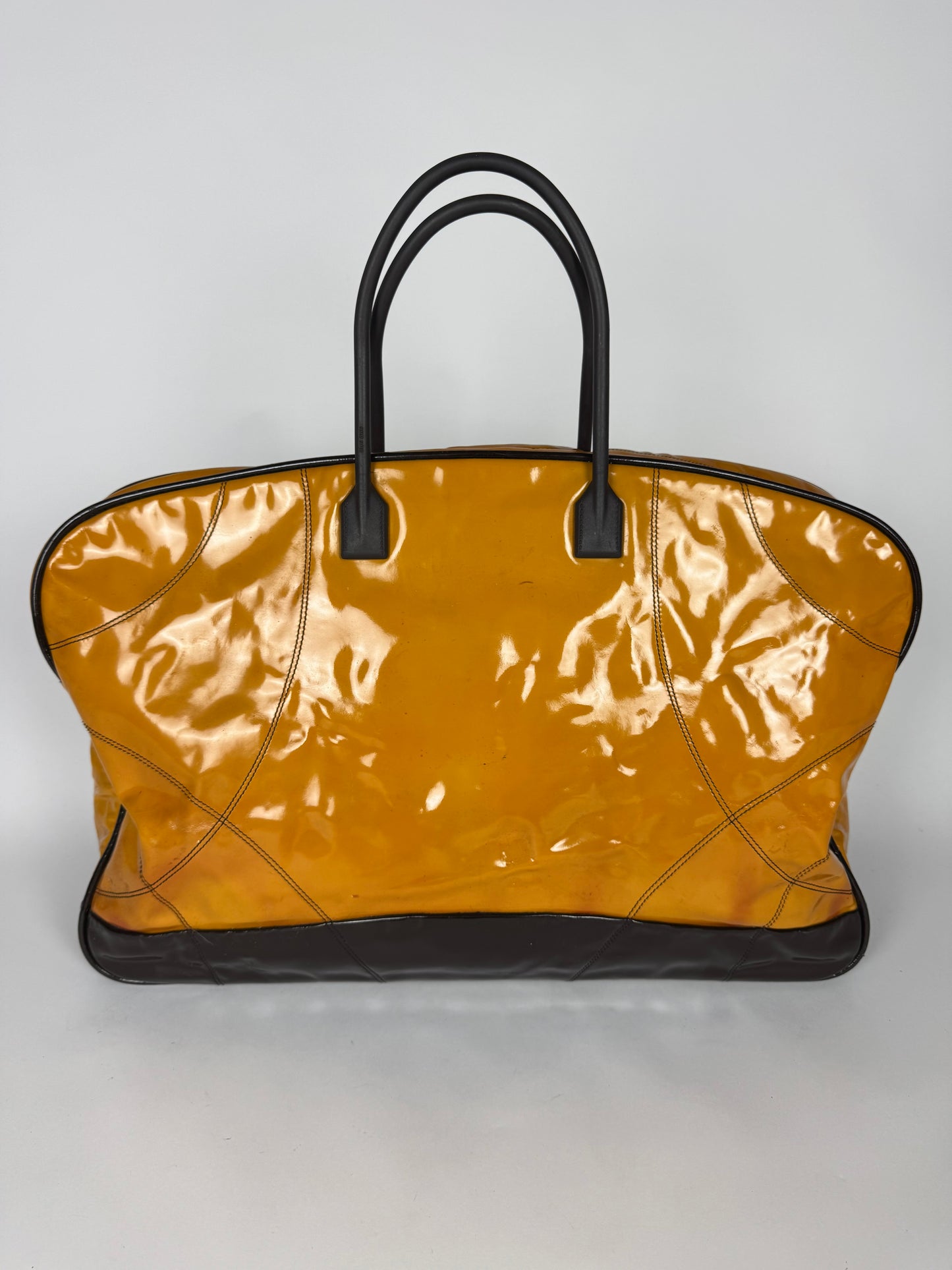 Miu Miu Bowling Oversize Patent Leather Bag 2000s - OS