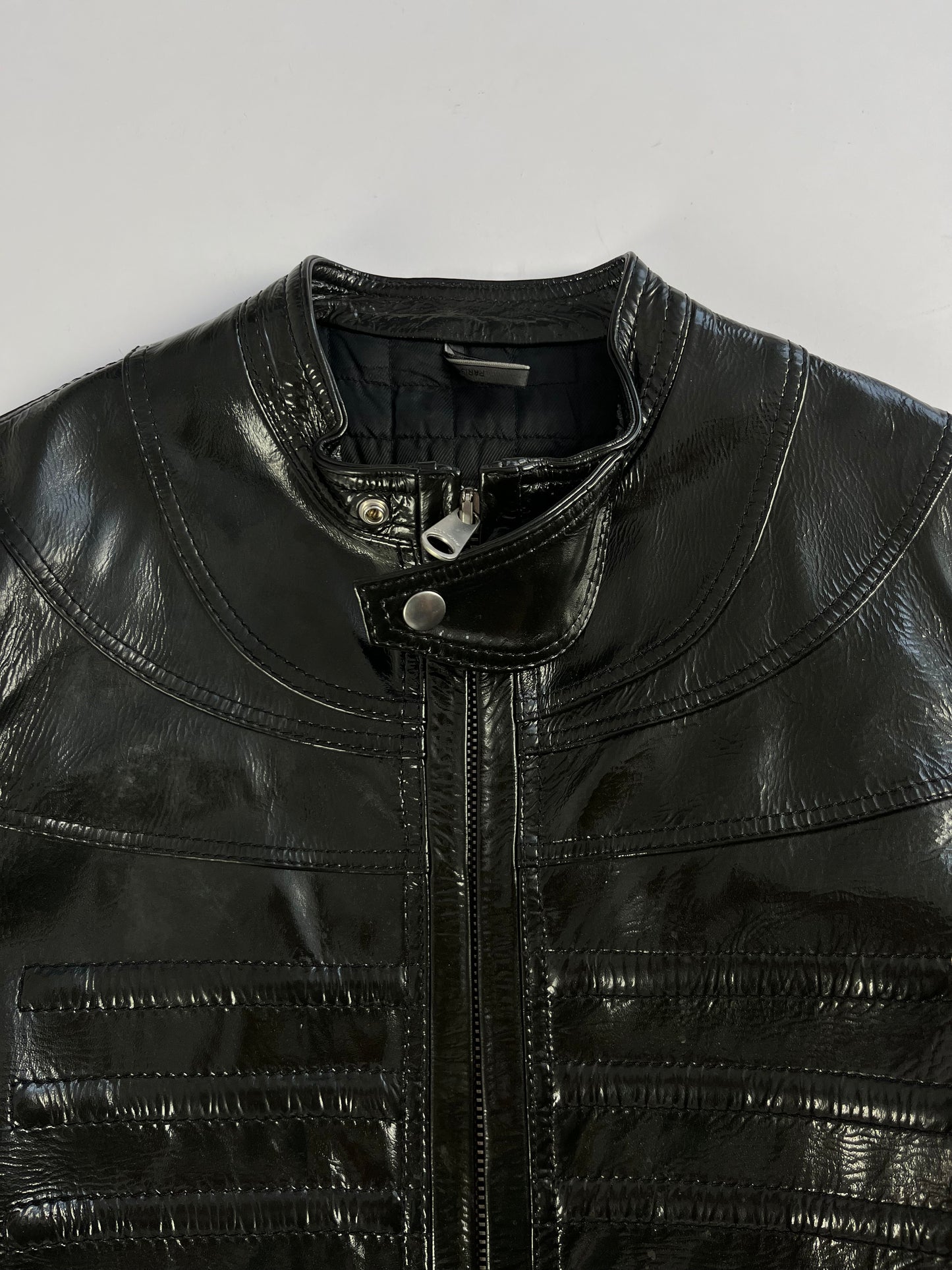 Dior Homme Napoleon Military Bright Dark Leather Jacket FW 2008 - M