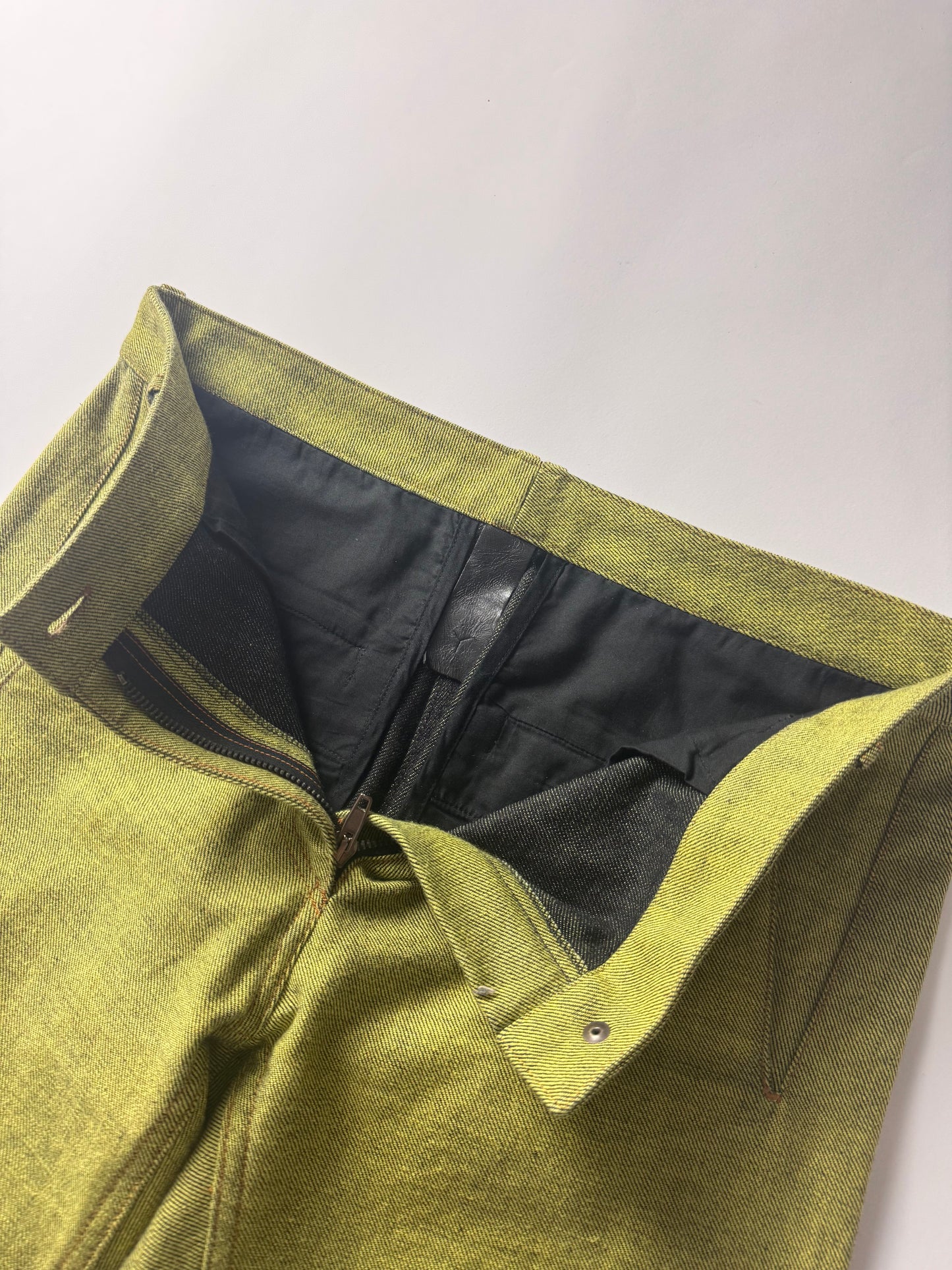 Y/Project Sample Washed Green Straight Pants SS 2015 - S