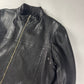 Rick Owens Black Shadow Leather Bomber Jacket 2010s - XL
