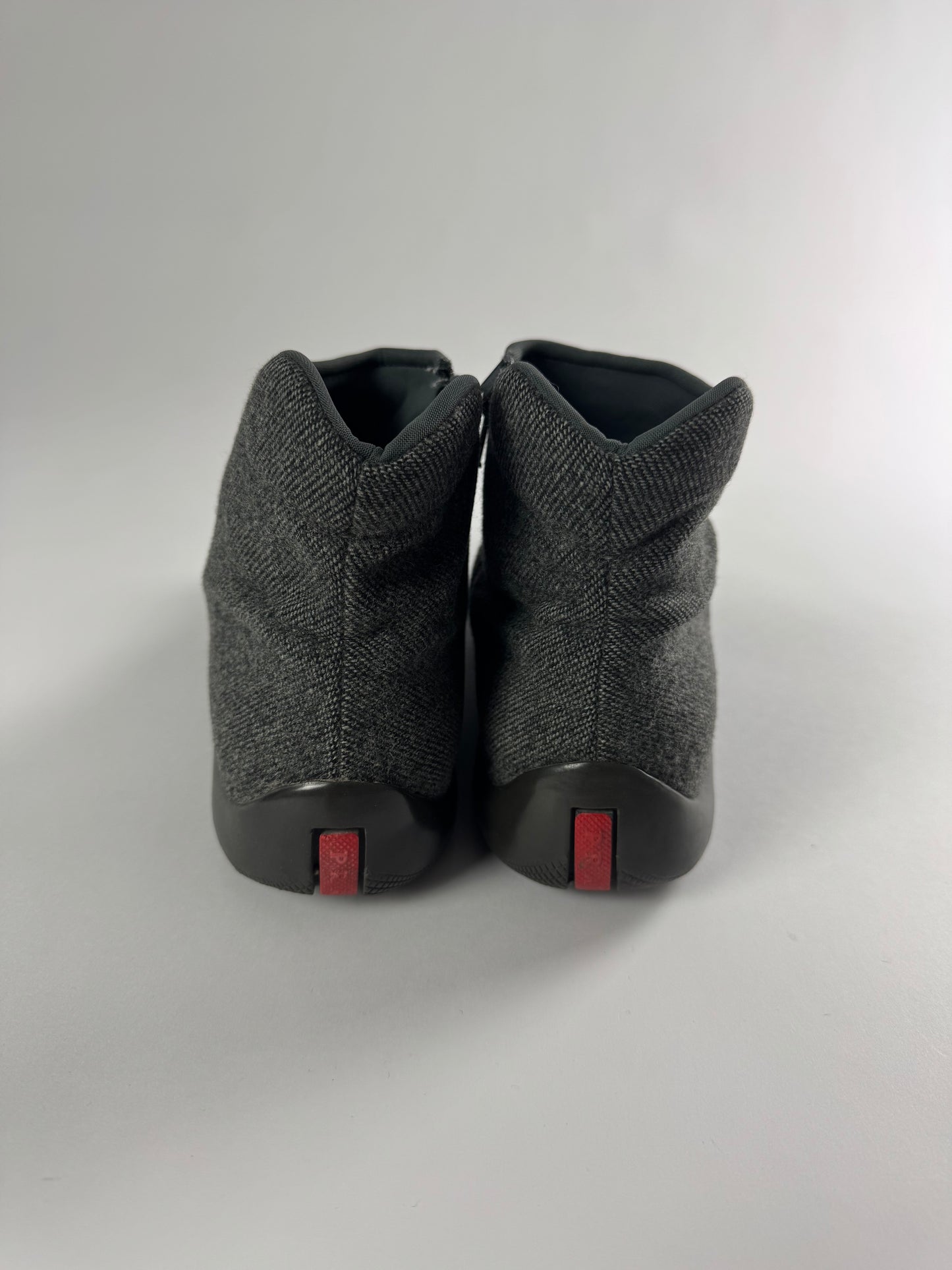 Prada Linea Rossa Grey Shadow Sole Mid Boots FW 1999 - 41 IT/42 EU