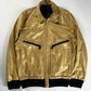 Dior Homme Kris Van Assche Fragmented Bright Yellow Leather Bomber Jacket SS 2009 - L