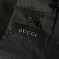 Gucci Black Wool Leather Belt Collar Long Coat FW 2000 - M