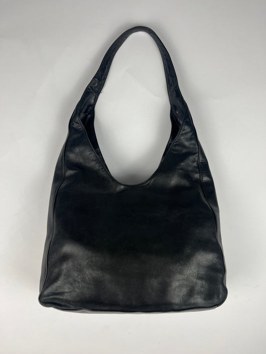 Prada Black Leather Shoulder Bag FW 1999 - OS