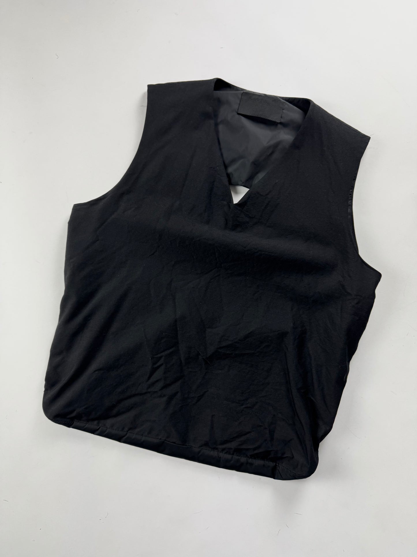 Prada Black Minimalist Belted Open Back Harness FW 1999 - M