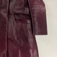 Prada Wine Bordeaux Leather Belted Pony Hair Leather Coat FW 2000 - XS