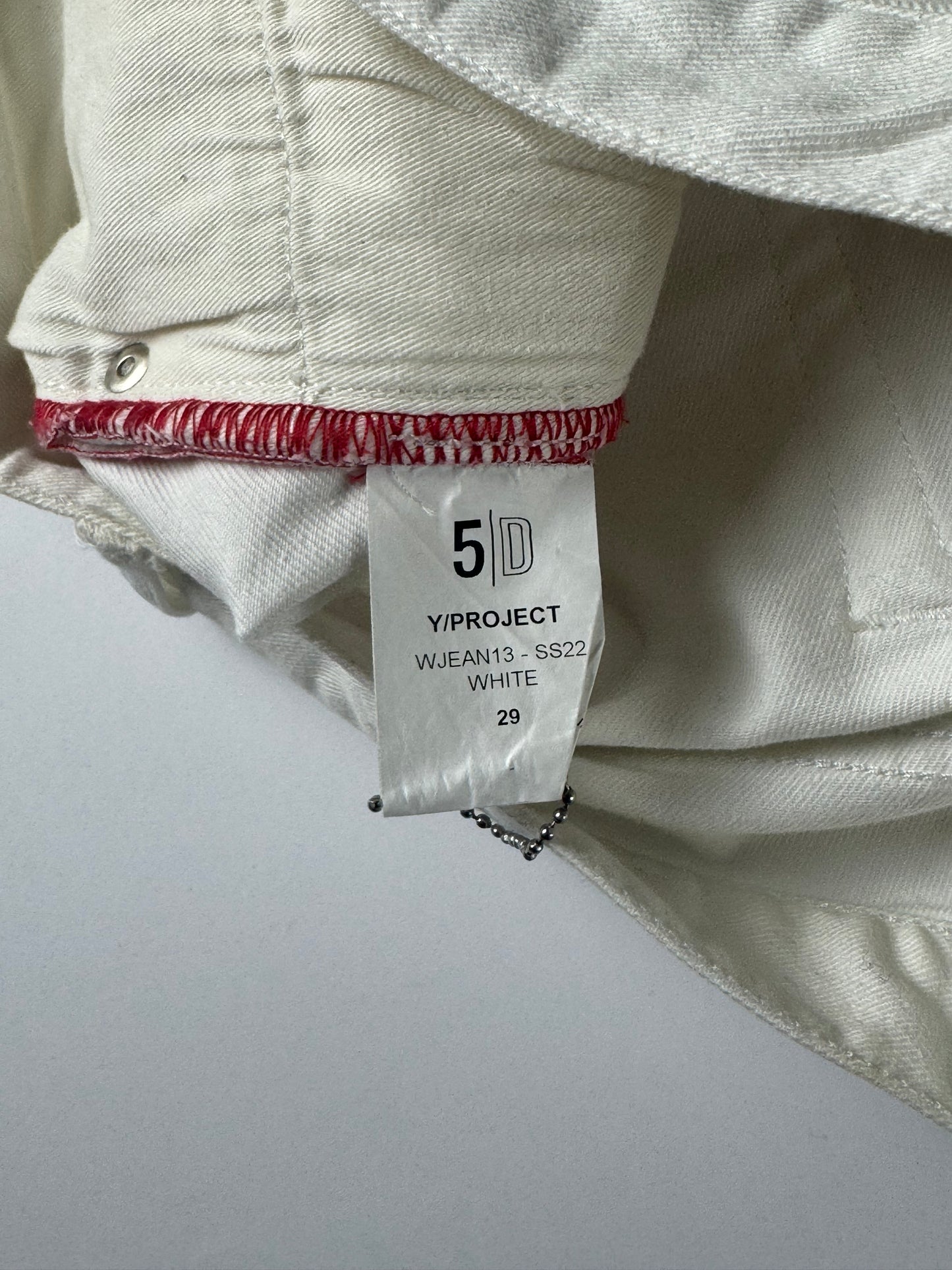 Y/Project Sample White Paneled Pants SS 2022 - S