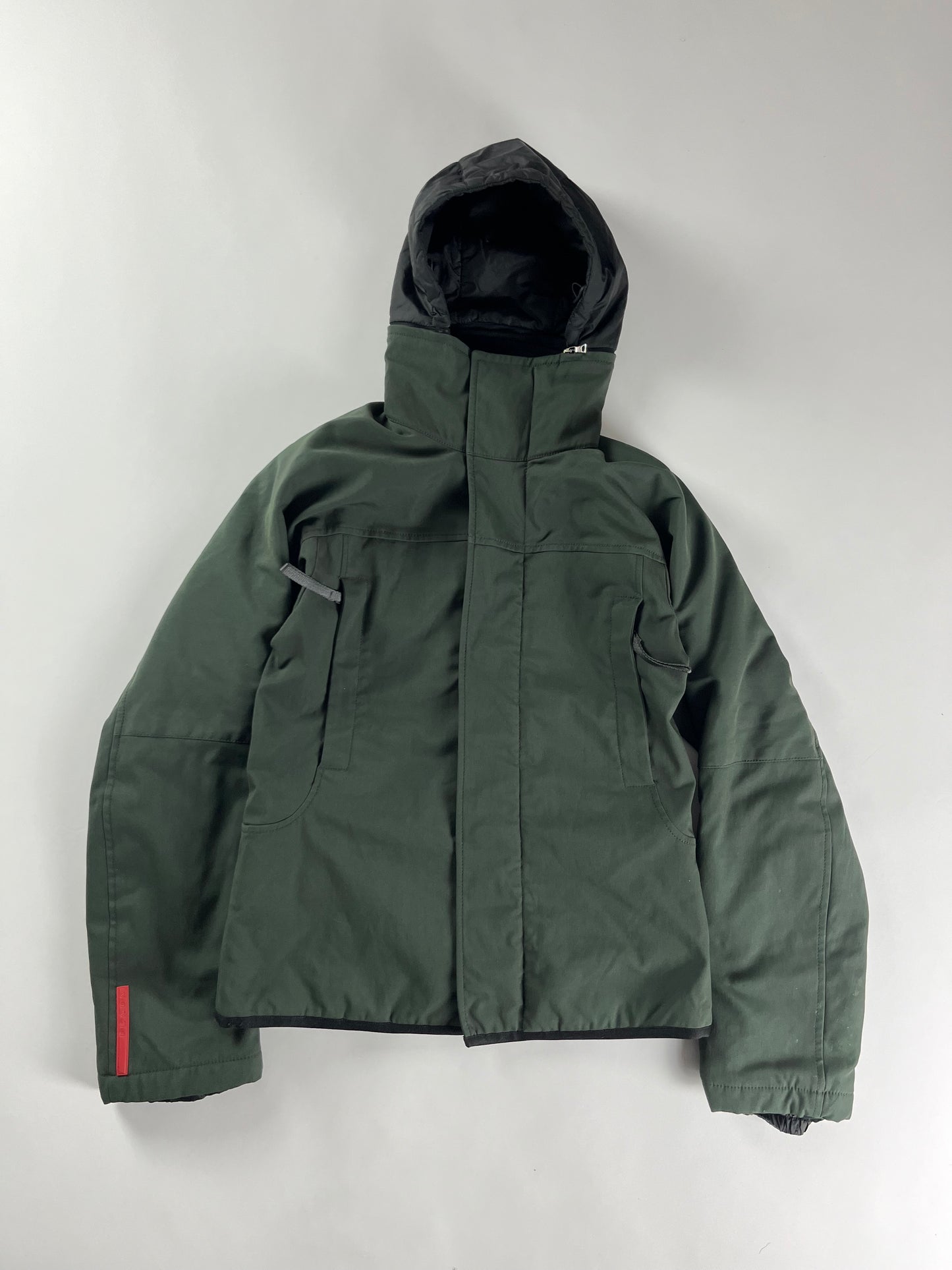 Prada Linea Rossa Technical Khaki Shell Nylon Jacket 2000s - S