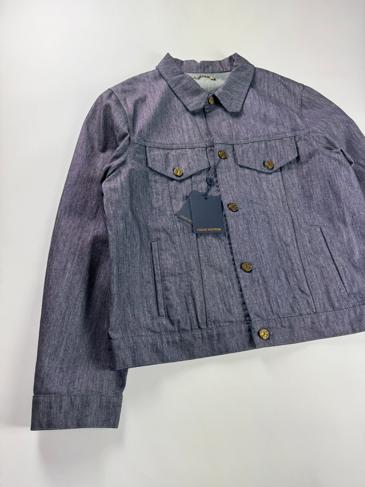 Louis Vuitton Virgil Abloh Indigo Raw Iridescent Denim Jacket FW 2021 - XL