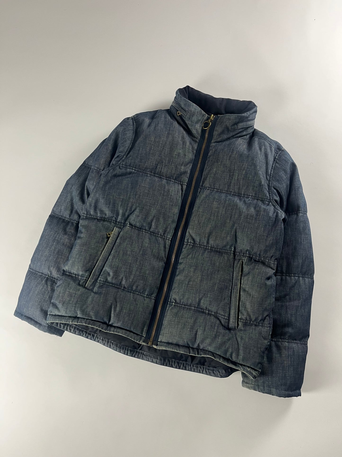 Prada Denim Puffer Jacket 2000s - L