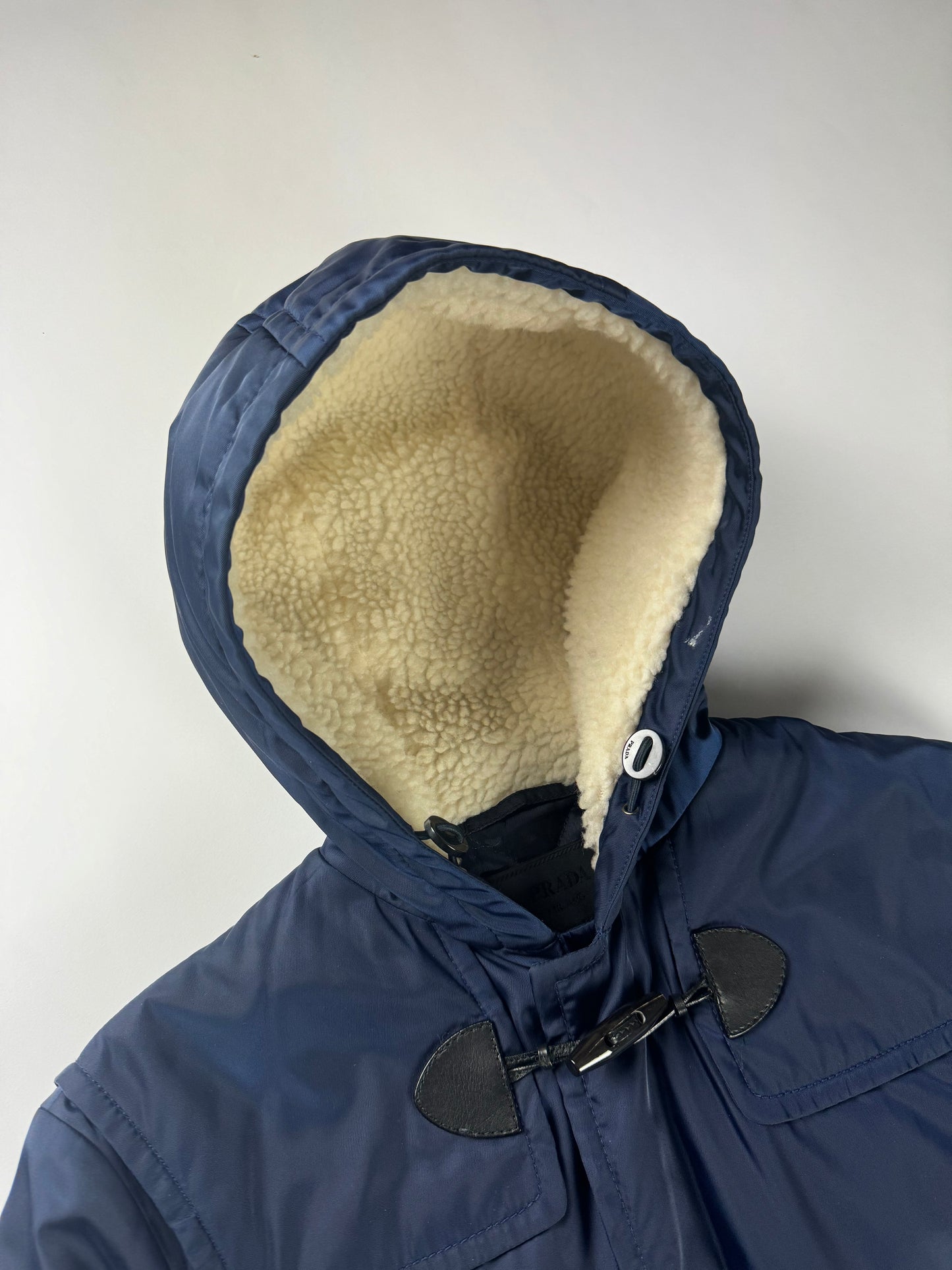 Prada Navy Arctic Hooded Long Parka Duffle Jacket - M