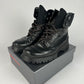 Prada Black Leather Combats High Boots FW 1998 - 41 EU