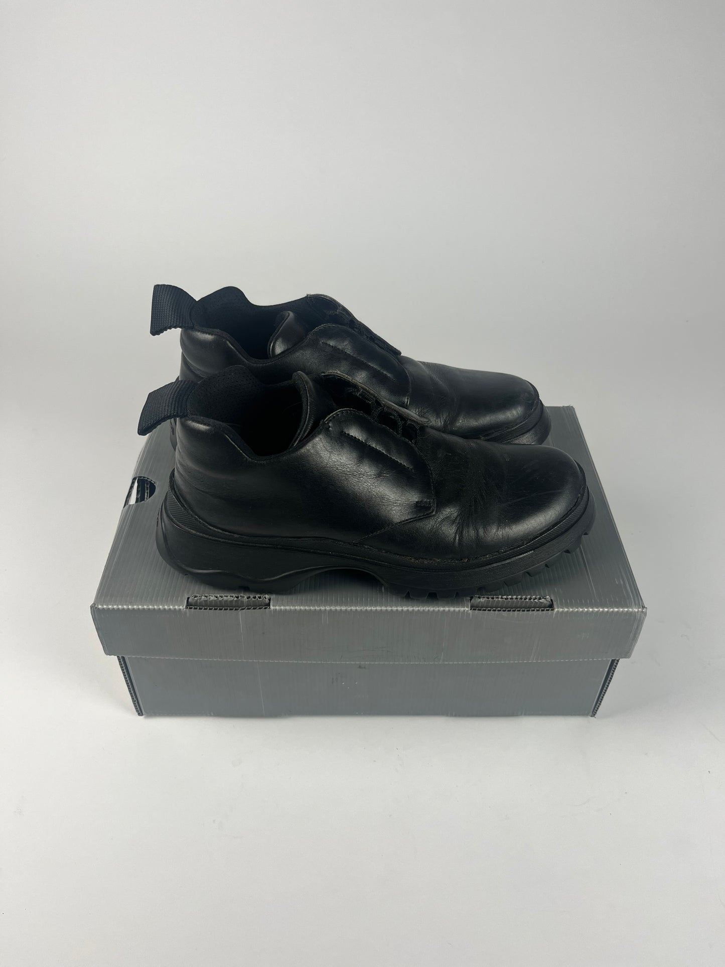 Prada Black Leather Boots FW 1998 - 37,5 IT/38,5 EU