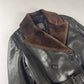 Prada Inside Fur Double Breasted Belted Leather Coat FW 1996 - S