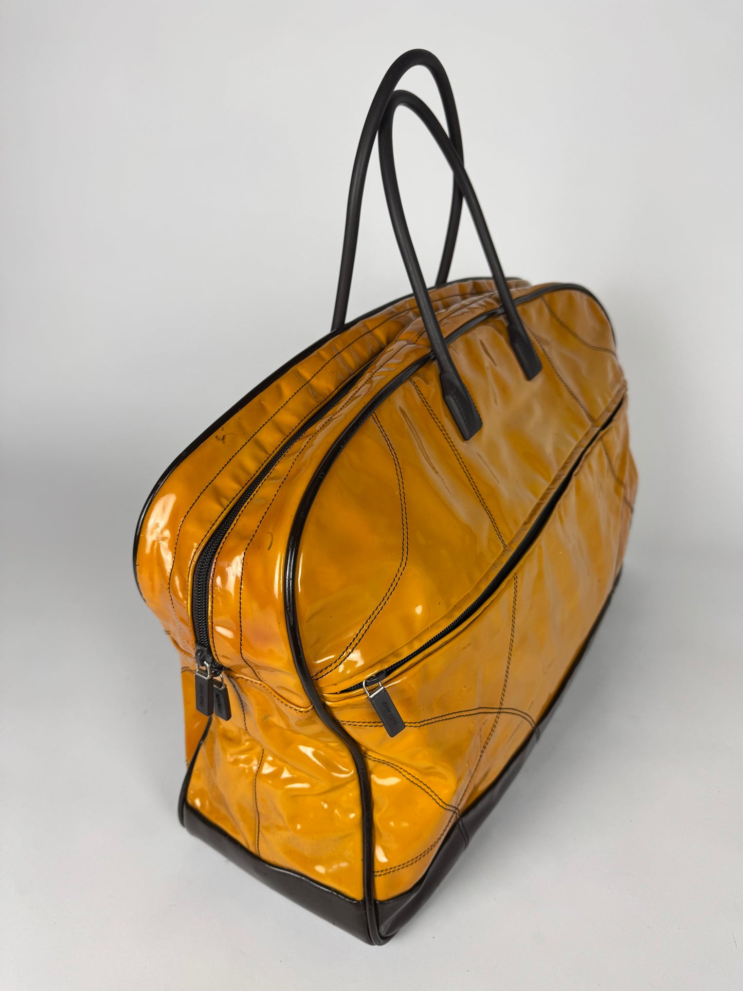 Miu Miu Bowling Oversize Patent Leather Bag 2000s - OS