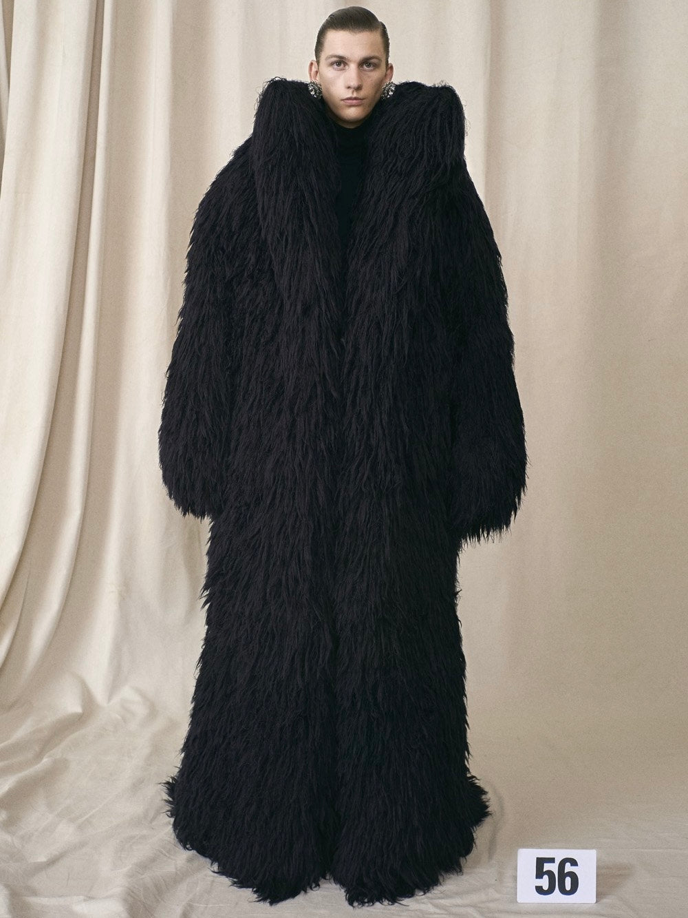 Balenciaga Haute Couture Sample Faux Fur Oversized Coat FW 2021 - M
