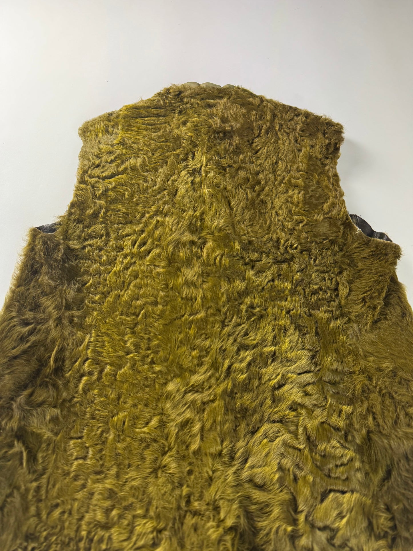 Prada Green Shearling Sleeveless Coat FW 1999 - S