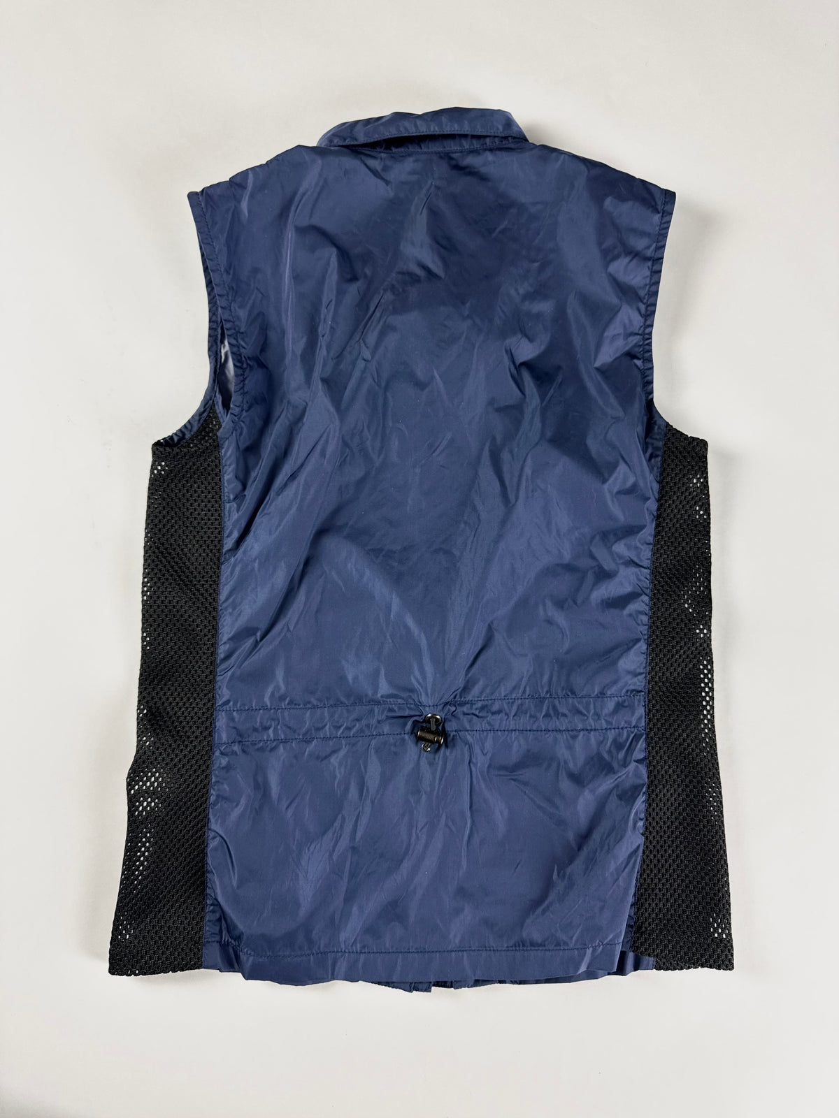 Prada Linea Rossa Mesh Sides Blue Sleeveless Vest SS 2000 - XS