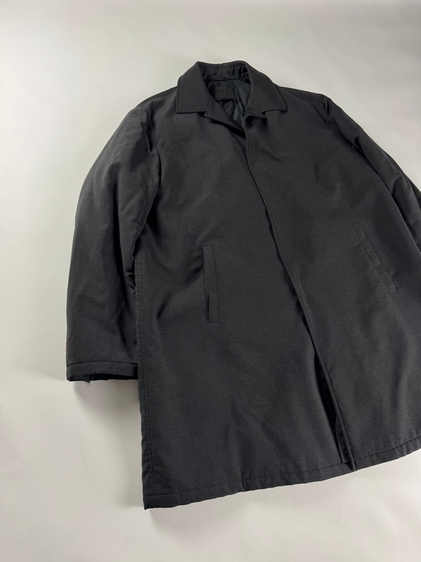 Prada Dark Grey Minimalist Strapped Coat FW 1998 - M