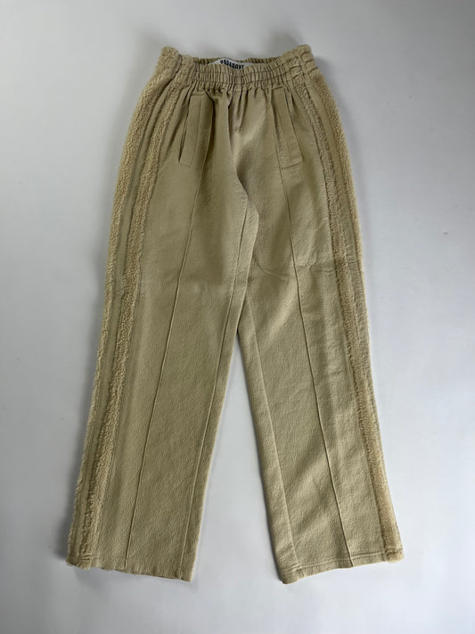 Paradoxe Paris Cream teddy Fur Jogger Pants - M