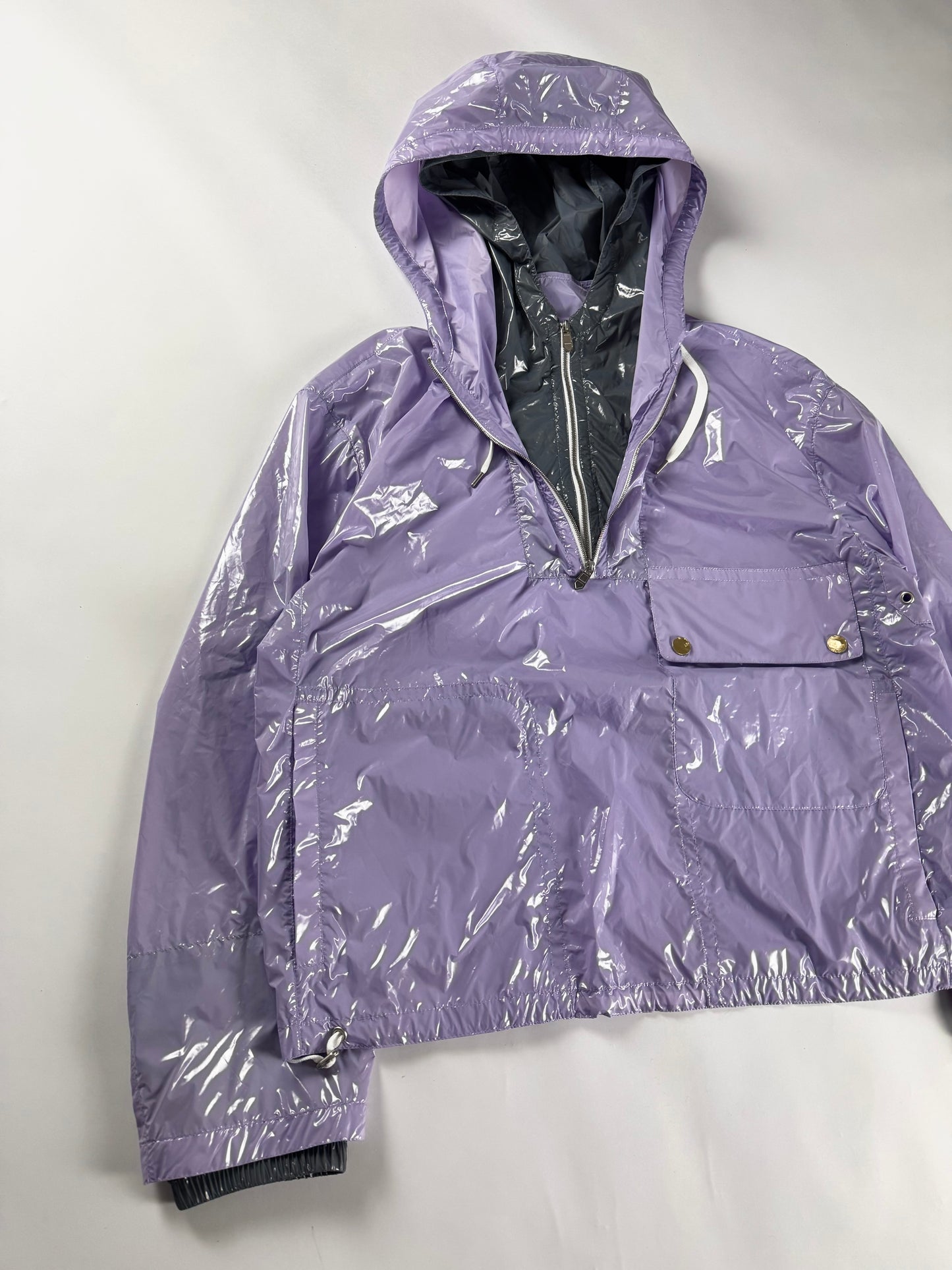 Hermès Sample Lila Glass Double Layer Parka Jacket SS 2023 - M