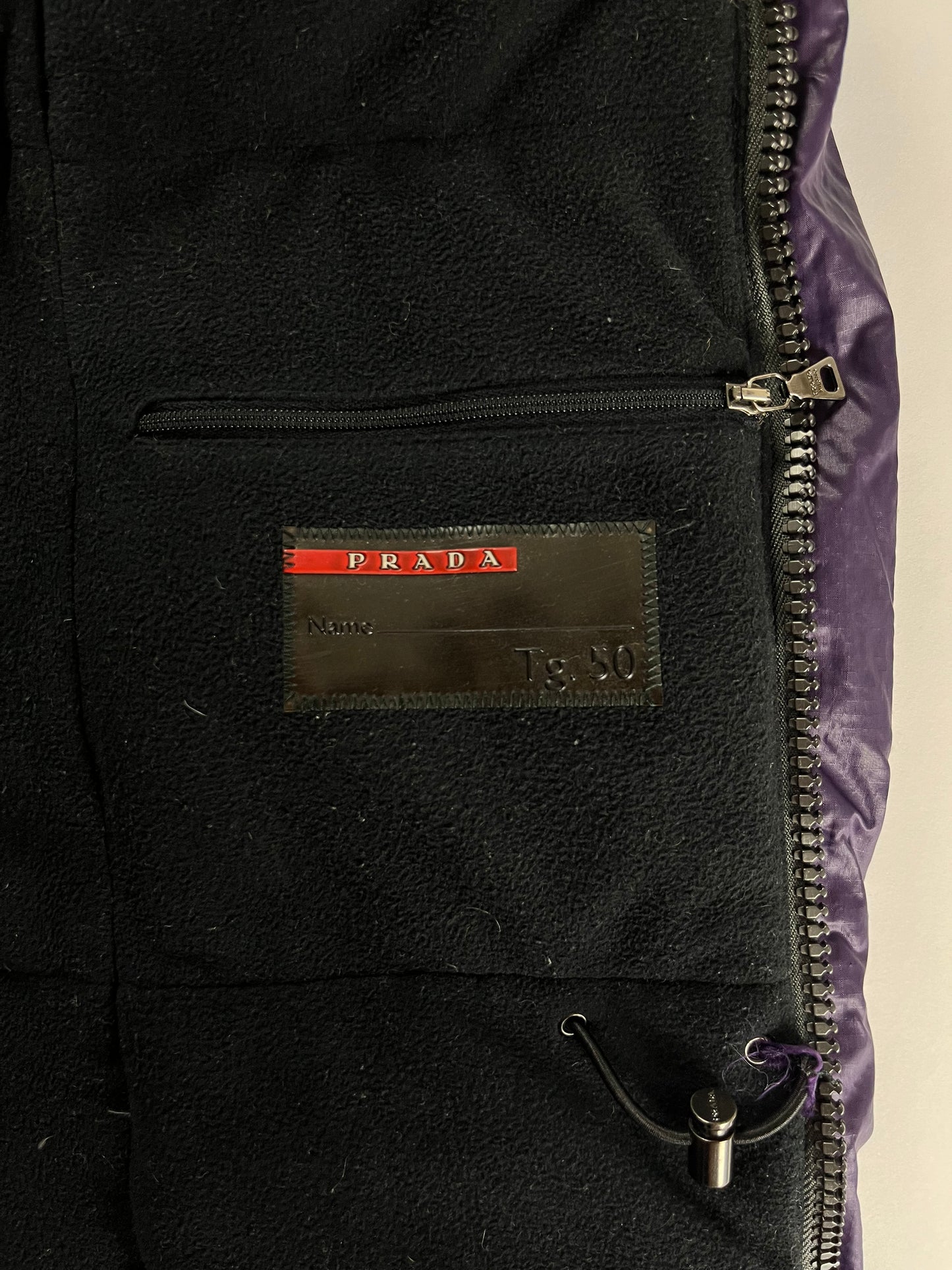 Prada Linea Rossa Purple Astro Down Vest 2000s - M