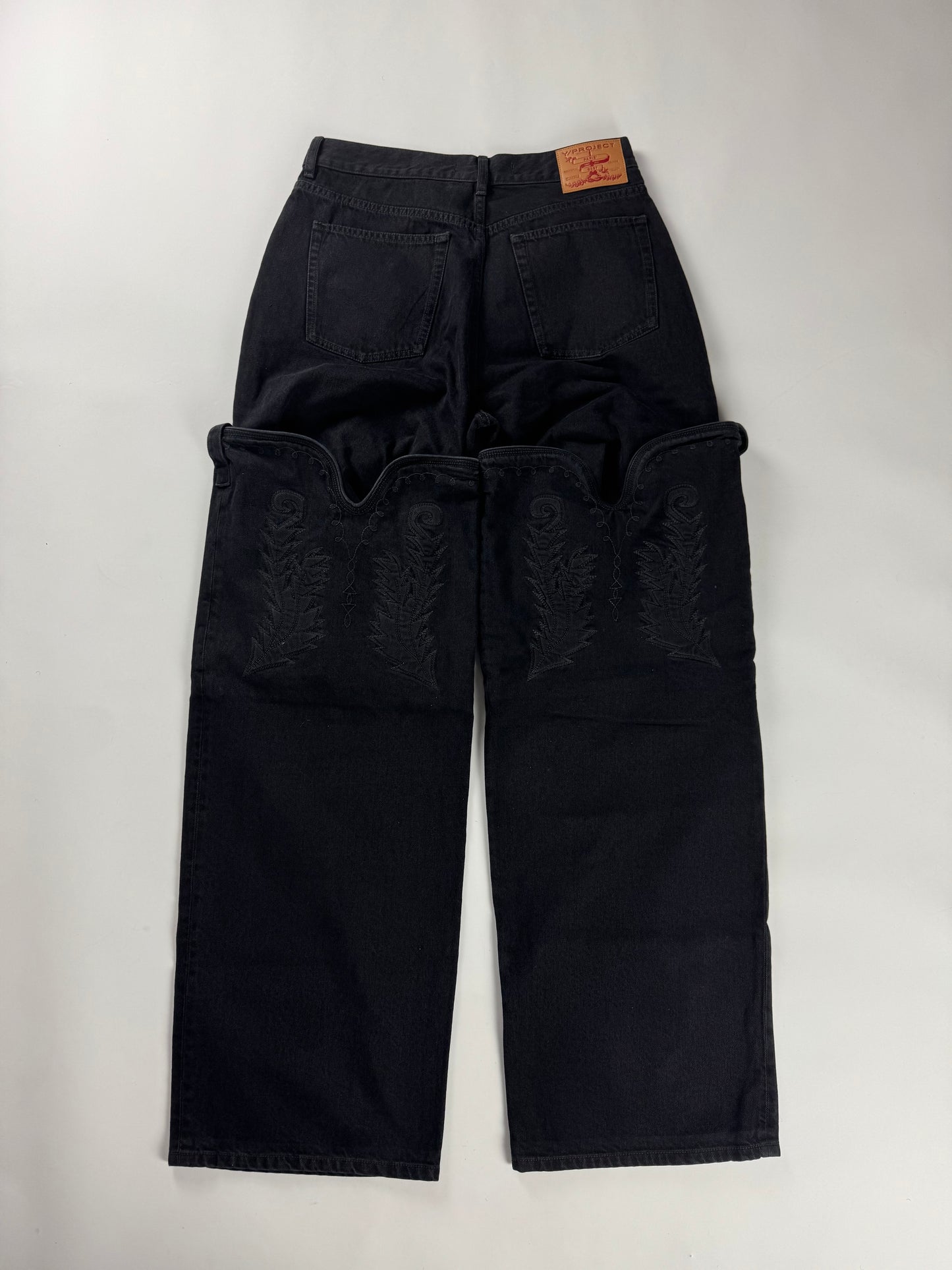 Y/Project Maxi Cowboy Cuff Dark Denim Pants SS 2023 - 32 US