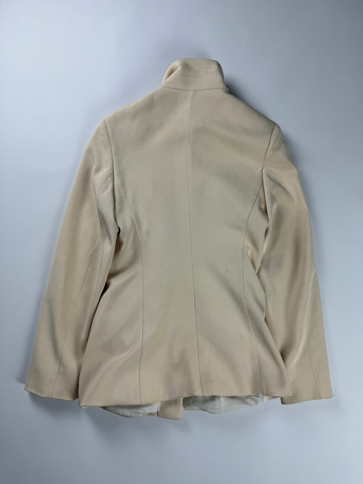 Prada Sample Asymmetrical Ivory Architectural Drape Coat FW 1995 - S