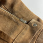 Prada Sample Tan Brown Suede Leather Zipper Moto Jacket FW 1996 - M