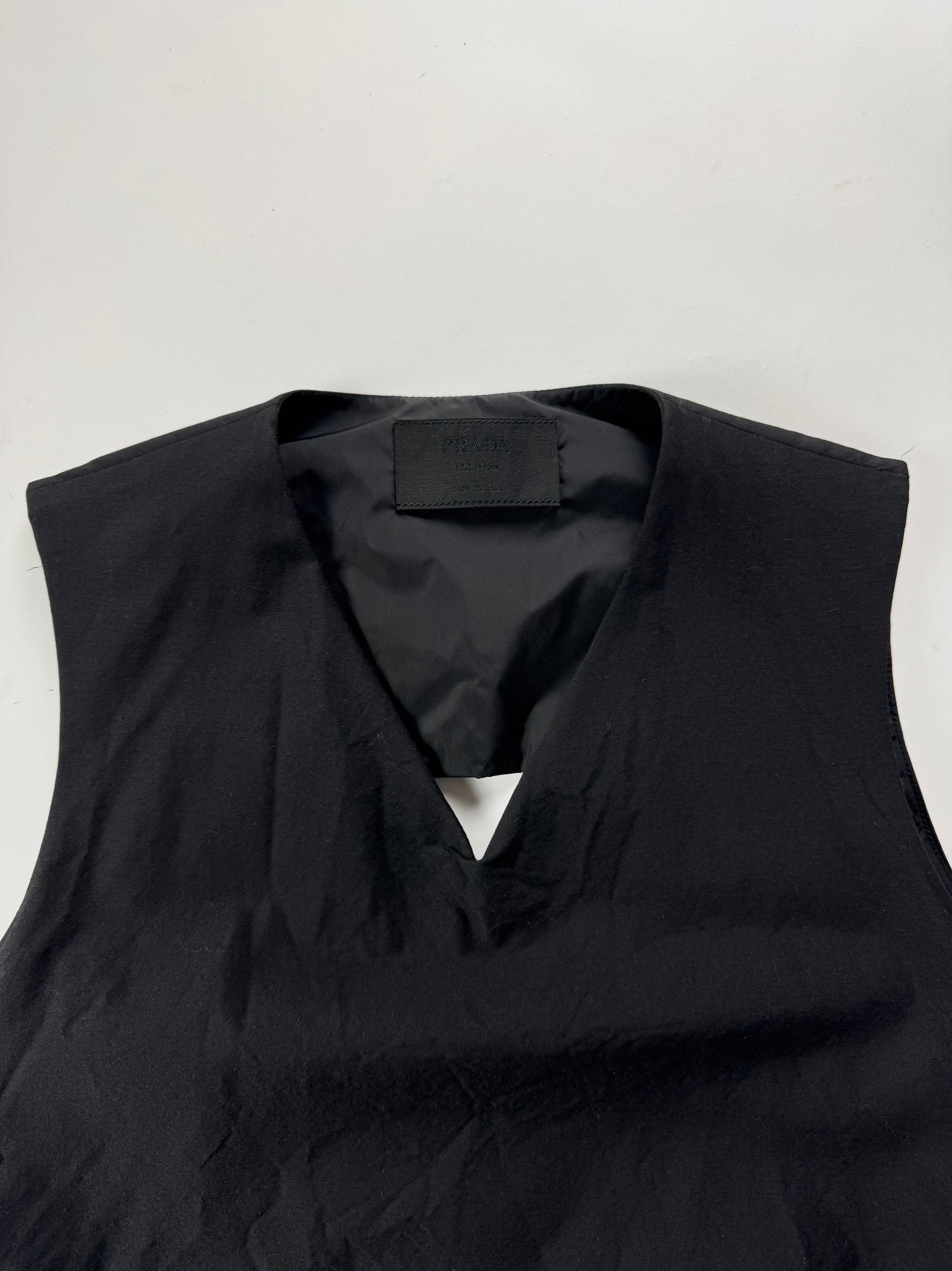 Prada Black Minimalist Belted Open Back Harness FW 1999 - M