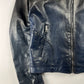 Gucci Frida Giannini Blue Gradient Leather Motor Jacket SS 2009 - M