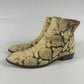 Maison Matin Margiela Cream Snakeskin Python Leather Mid Boots SS 2005 - 41 EU