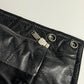 Saint Laurent Sample Leather Paneled Zigzag Stitching Bomber Jacket Pre Fall 2018 - S