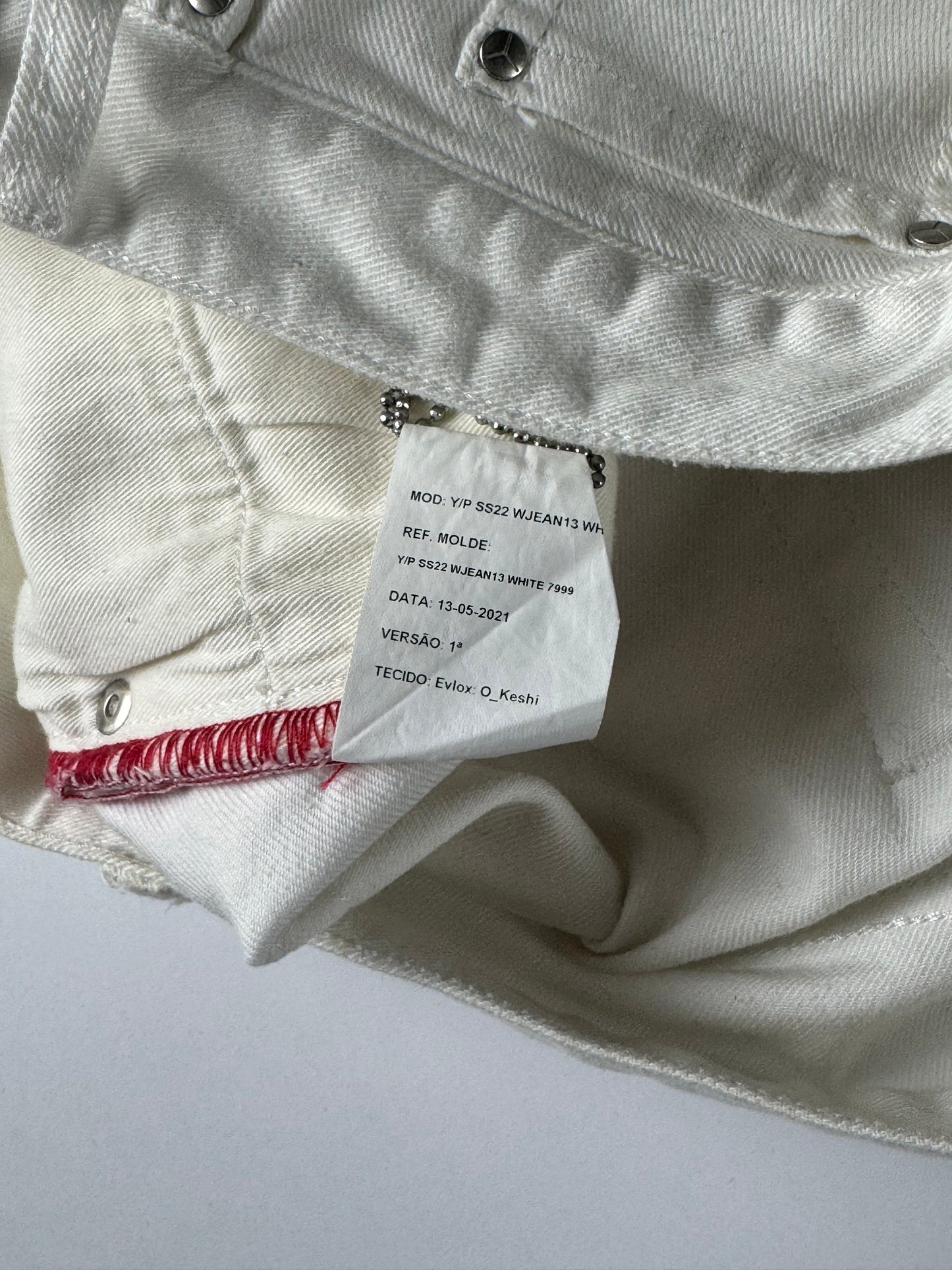 Y/Project Sample White Paneled Pants SS 2022 - S