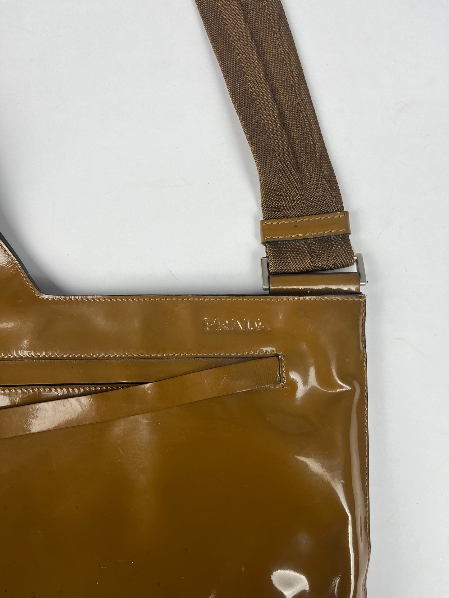 Prada Camel Bright Leather Crossbody Bag FW 1999 - OS