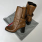 Prada Strapped Camel Leather Boots SS 1999 - 38 IT/39 EU