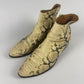 Maison Matin Margiela Cream Snakeskin Python Leather Mid Boots SS 2005 - 41 EU