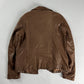 Prada Brown Soft Caramel Leather Overshirt Jacket 2000s - L