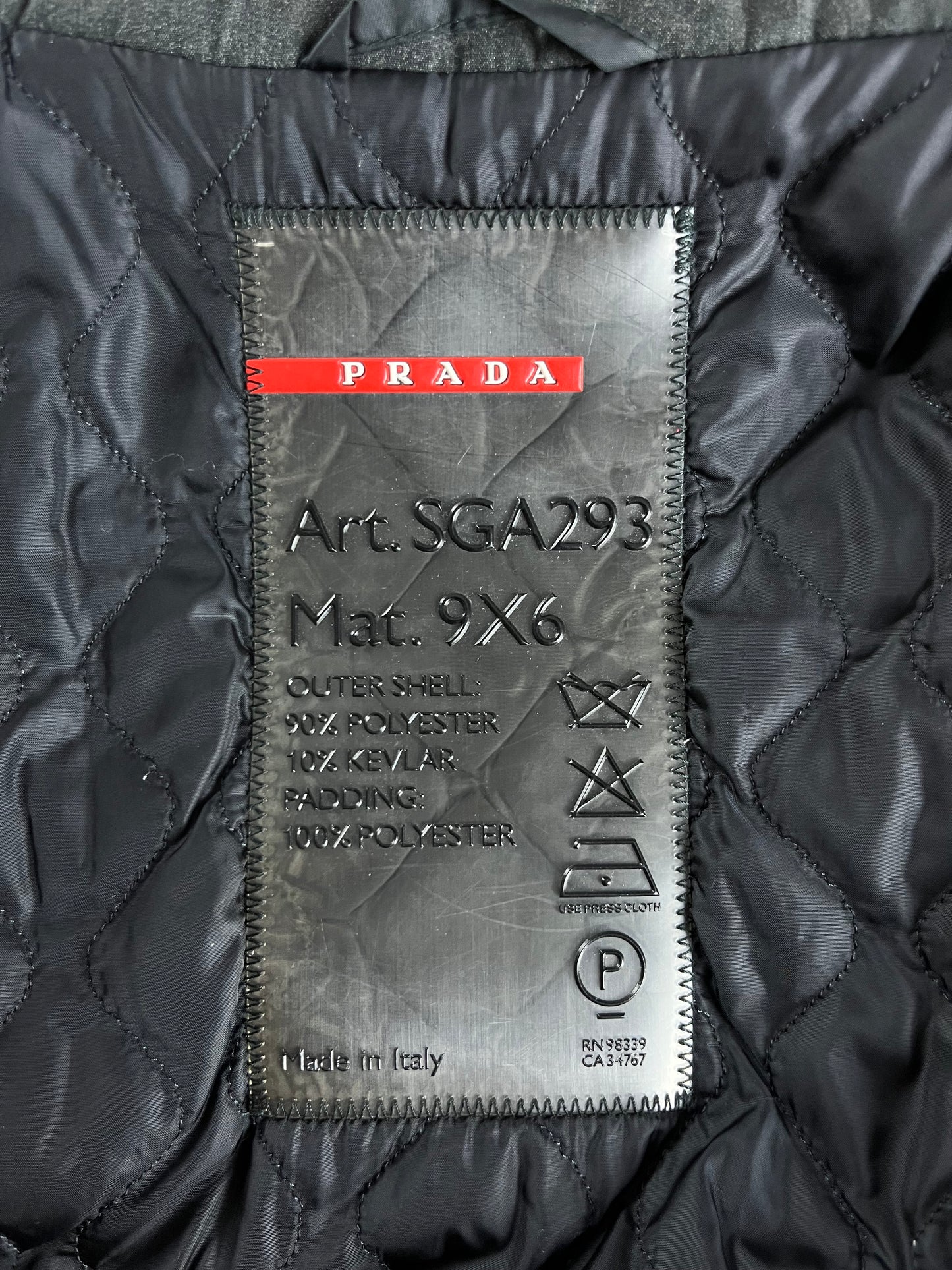 Prada Linea Rossa Smoke Grey Double Zip Jacket 2000s - M