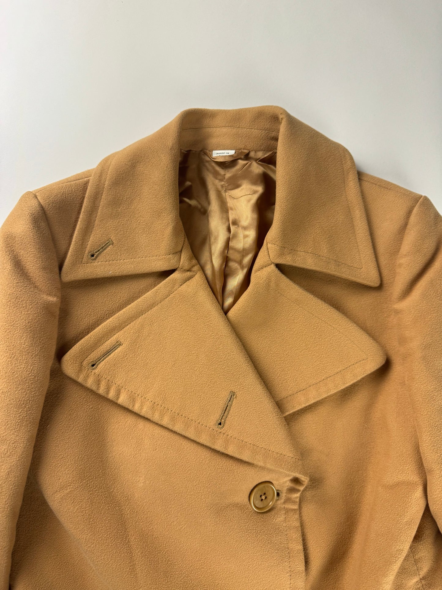 Helmut Lang Camel Double Breasted Coat FW 2001 - S