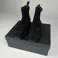 Miu Miu Chelsea Belted Black Suede Boots - 41 EU