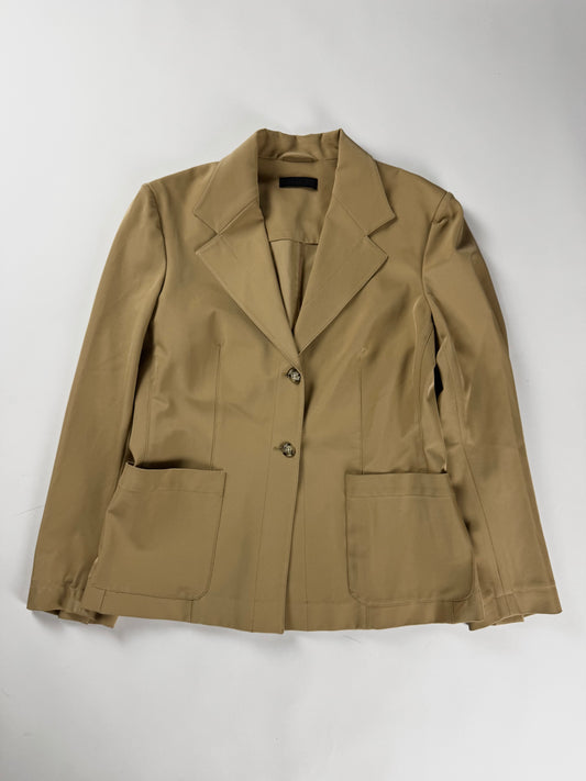 Prada Camel Minimalist Tailored Blazer 1990s - S