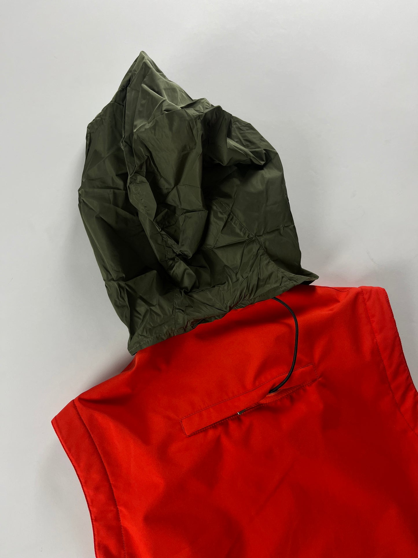 Prada Convertible Hoodie Red Vest SS 2000 - S