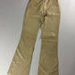 Gucci Tom Ford Cream Leather Flare Pants 1990s - S