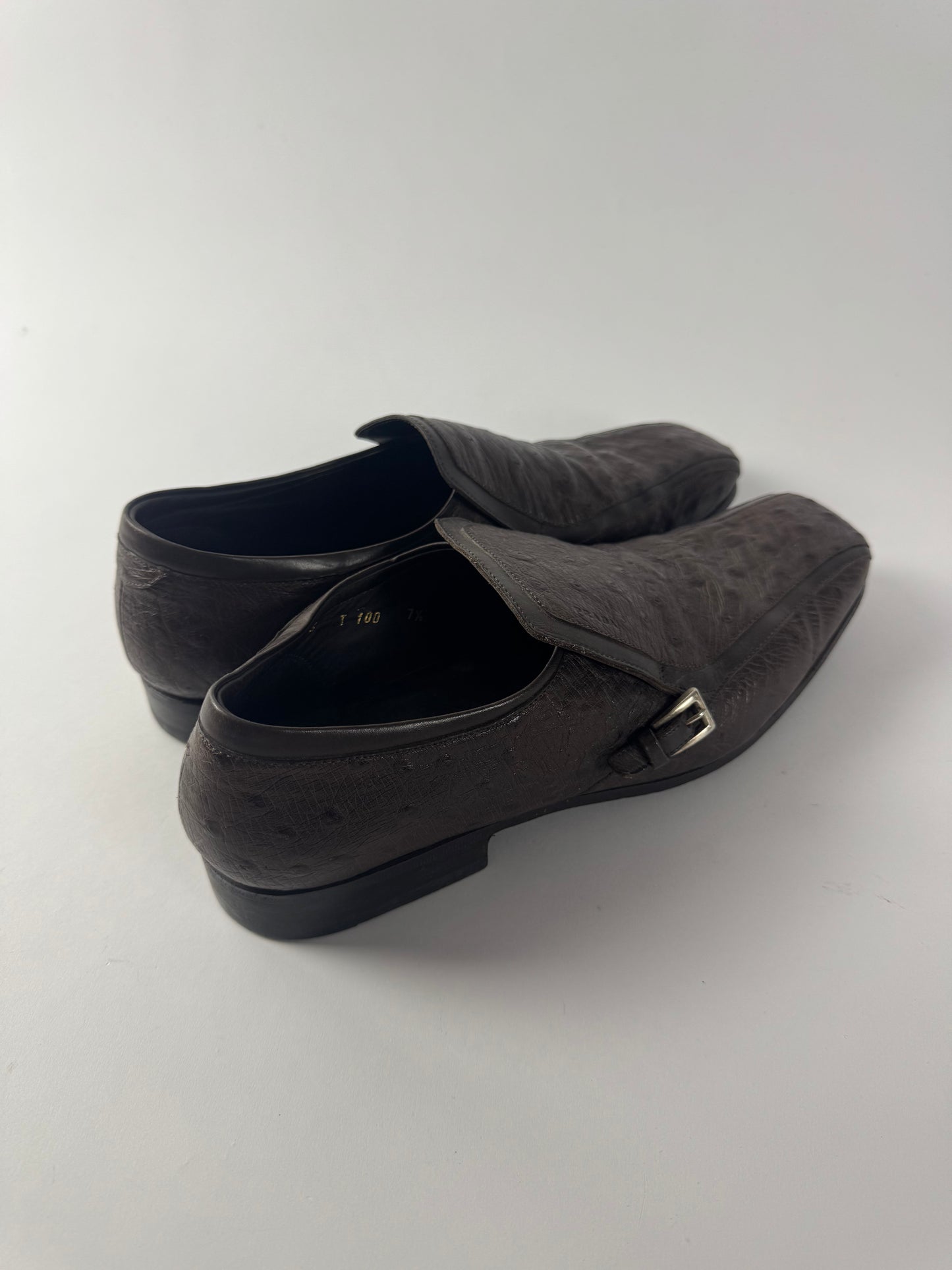 Prada Ostrich Leather Belted Shoes FW 2000 - 42,5 EU